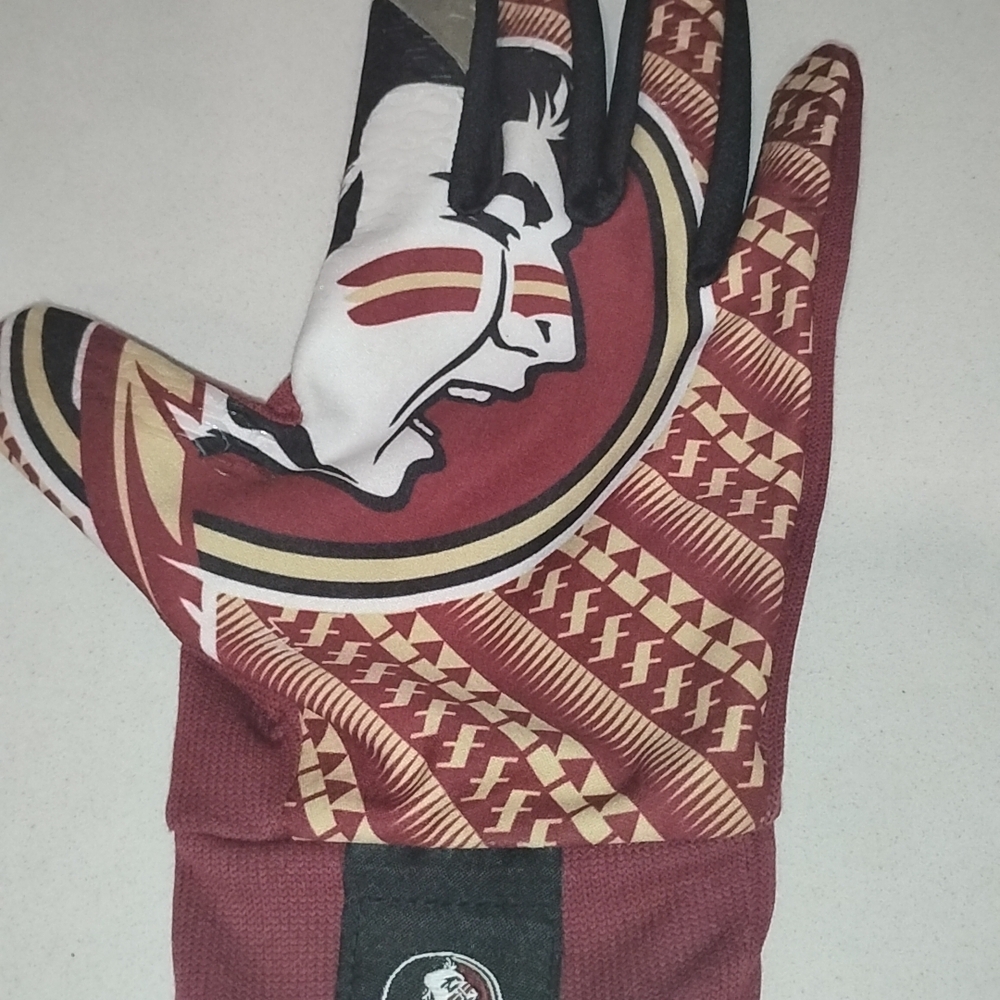 Nike Maroon and Gold Men's Gloves